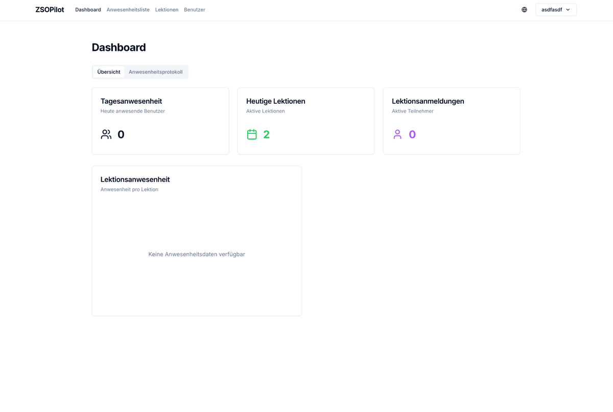 ZSOPilot Dashboard Demo
